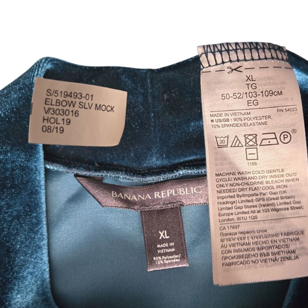 BANANA REPUBLIC Teal Velvet Top - Picture 5 of 7